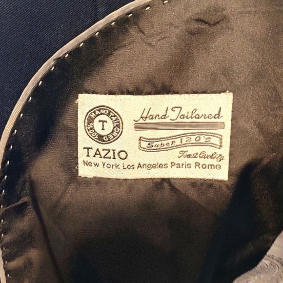 Tazio Italy Elegant Dark Blue Men's Slim Fit Suit - Picture 10 of 10